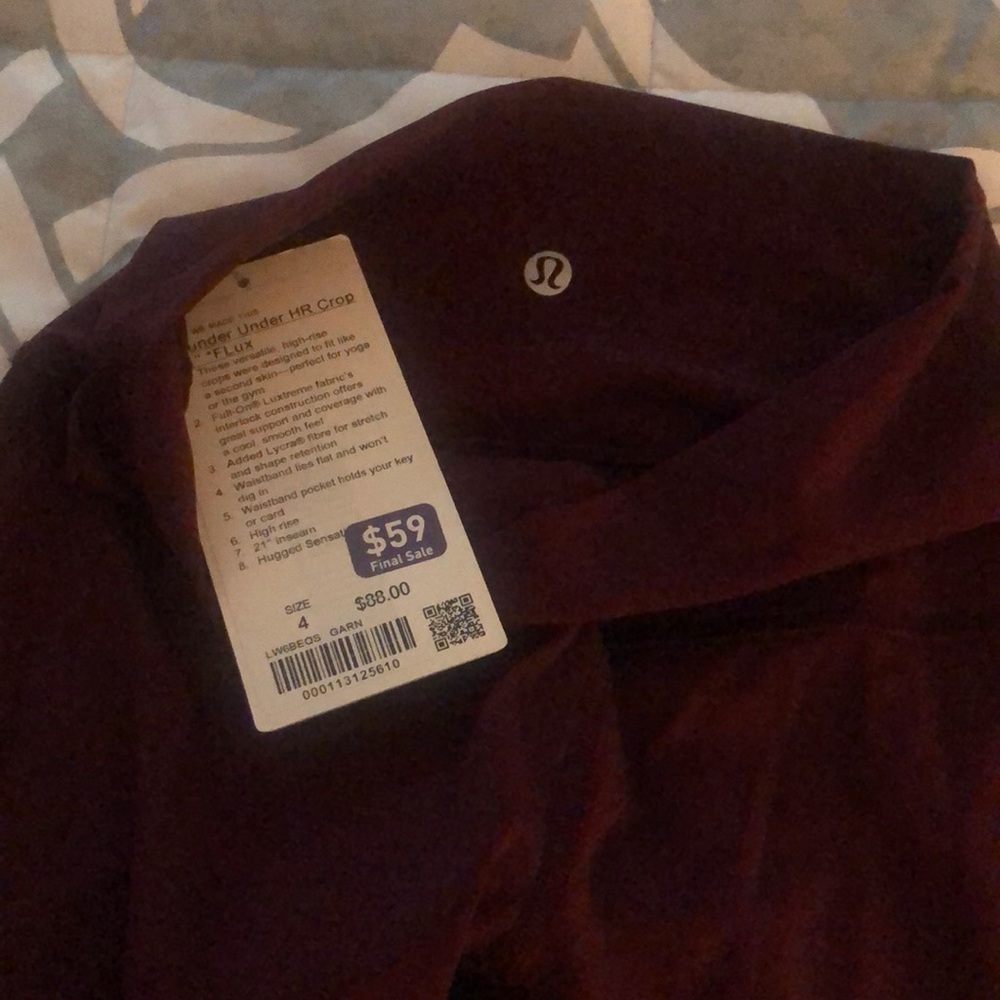 NWT Lululemon Wunder Under HR Crop Legging